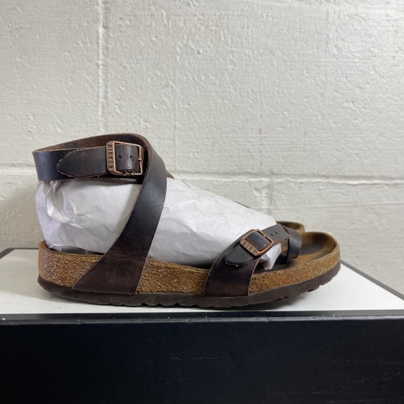 Birkenstock Shoes - Birkenstock Yara Brown Leather Ankle Strap Sandals Brown Women's 36 EU/5 US